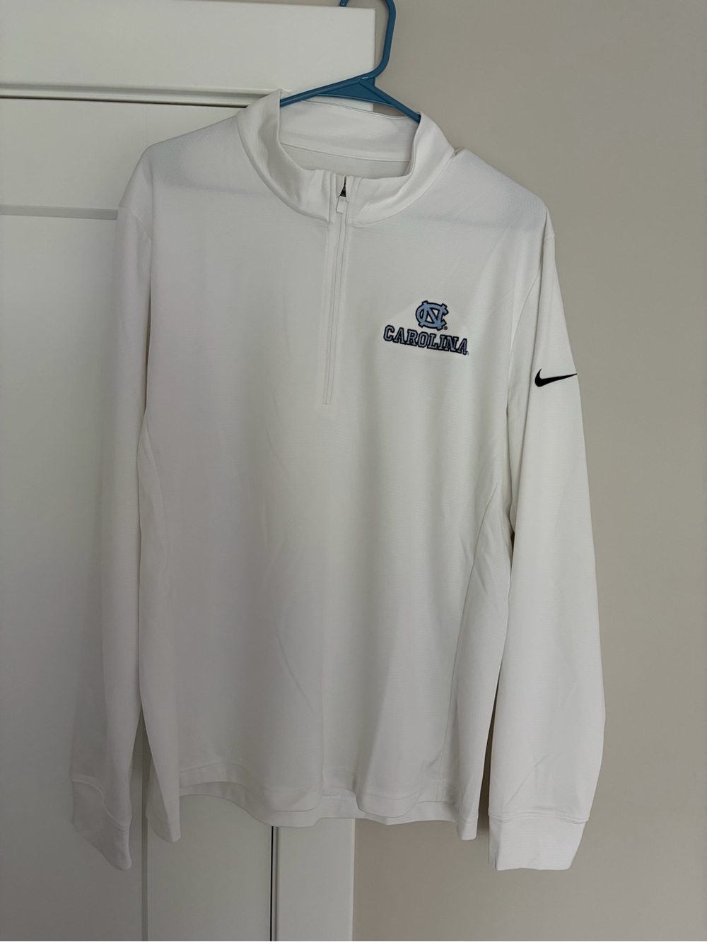 UNC Nike White Carolina Quarter-Zip Pullover - Size XL